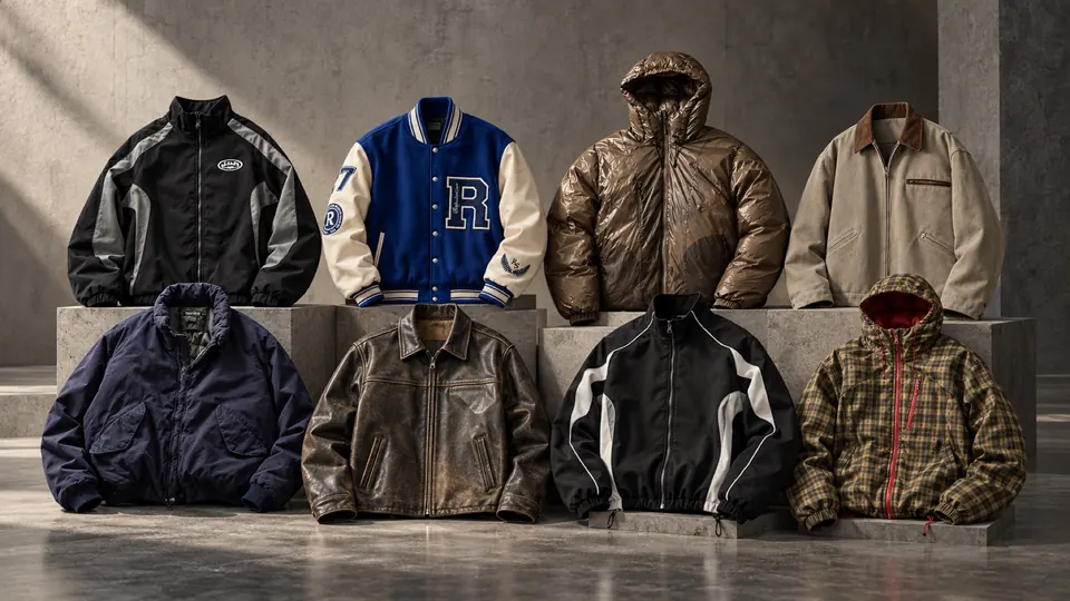 Comparison of custom jacket silhouettes for clothing brands