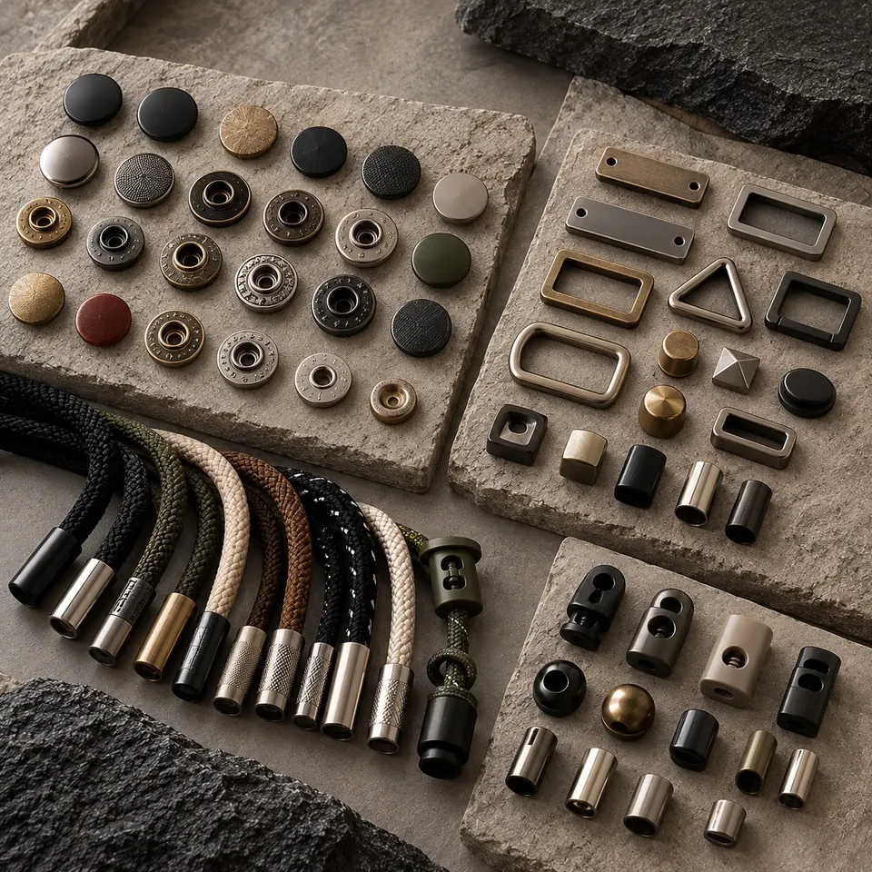 Snaps, buttons & cord ends
