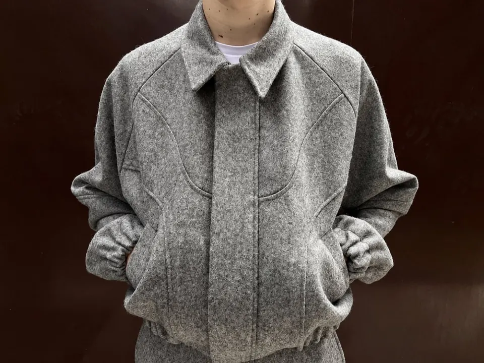 Fabric on a finished jacket