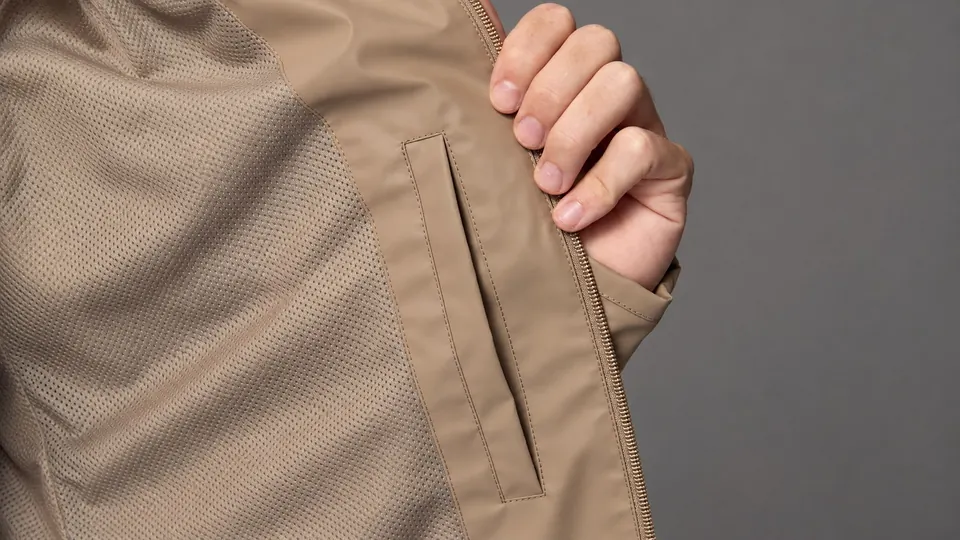 Satin / Rib / Lining on a jacket